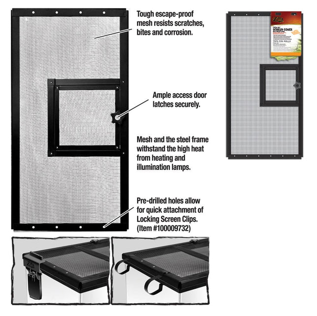 Zilla Screen Covers with Hinged Door 24 x 12 Inches