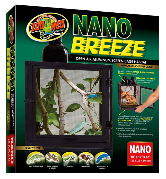 Zoo Med Nano Breeze Aluminum Screen Cage Black Small