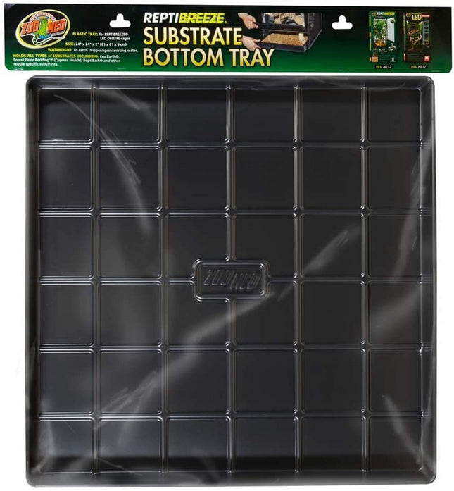 Zoo Med ReptiBreeze Substrate Bottom Tray Black 24 in x 24 in Extra-Large