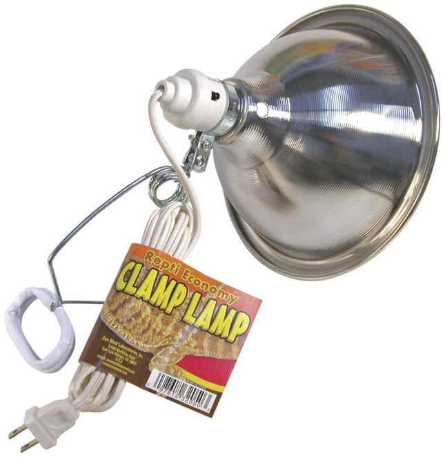 Zoo Med Repti Economy Clamp Lamp Fixture Silver 8.5 in