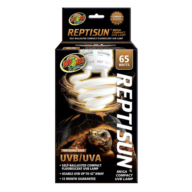 Zoo Med ReptiSun Mega Compact UVB-UVA Lamp 1ea-65 W