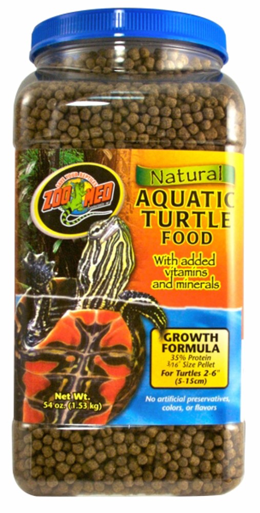 Zoo Med Natural Aquatic Turtle Food Growth Formula Dry Food 54 oz