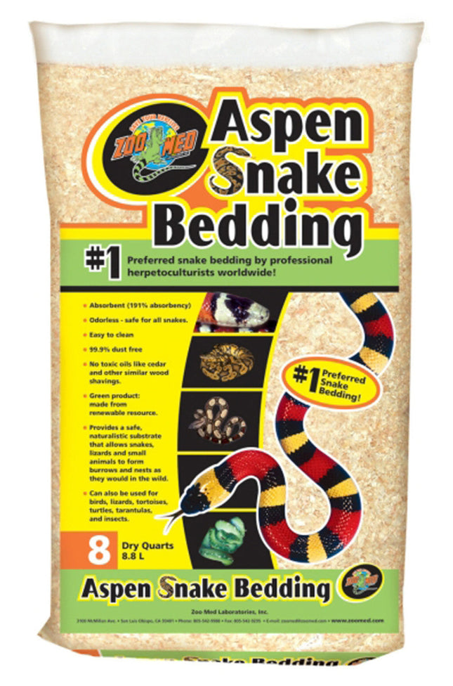 Zoo Med Aspen Snake Bedding Tan 8 qt