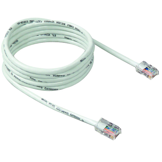 6IN CAT5E WHITE MOLDED SNAGLESS