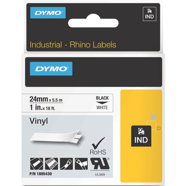 1IN WHITE VINYL LABELS FOR