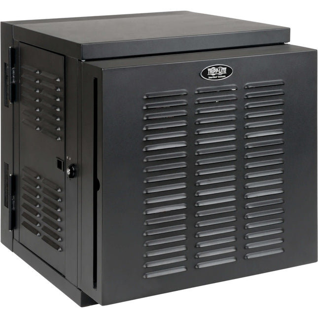 Tripp Lite SmartRack 12U Switch-Depth Wall-Mount Small Rack Enclosure for Harsh Environments Hinged Back