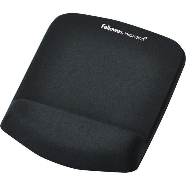 Fellowes PlushTouch? Mouse Pad Wrist Rest with Microban® - Black