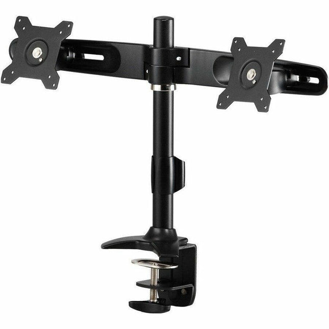 Amer Mounts Clamp Based Dual Monitor Mount for two 15\"-24\" LCD/LED Flat Panel Screens