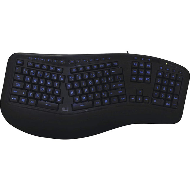 ERGONOMIC ILLUMINATED KEYBOARD