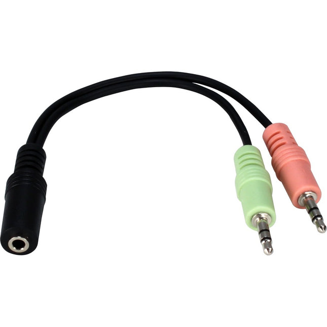 QVS 6 Inches 3.5mm Speaker/Microphone Headset Splitter