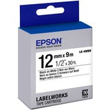 Epson LabelWorks Standard LK Tape Cartridge ~1/2\" Black on White