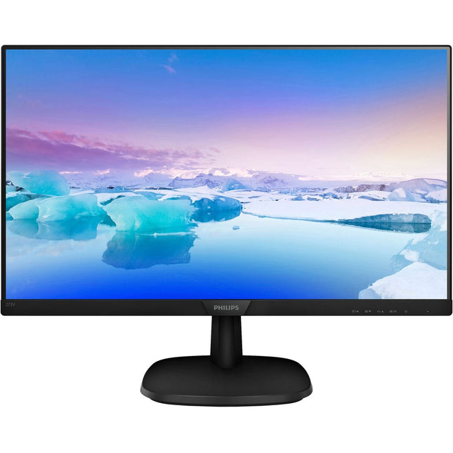 Philips V-line 243V7QJAB Full HD LCD Monitor - 16:9 - Textured Black - 23.8\" Viewable - In-plane Switching (IPS) Technology - WLED Backlight - 1920 x 1080 - 16.7 Million Colors - 250 Nit - 5 ms GTG - 75 Hz Refresh Rate - HDMI - VGA - DisplayPort