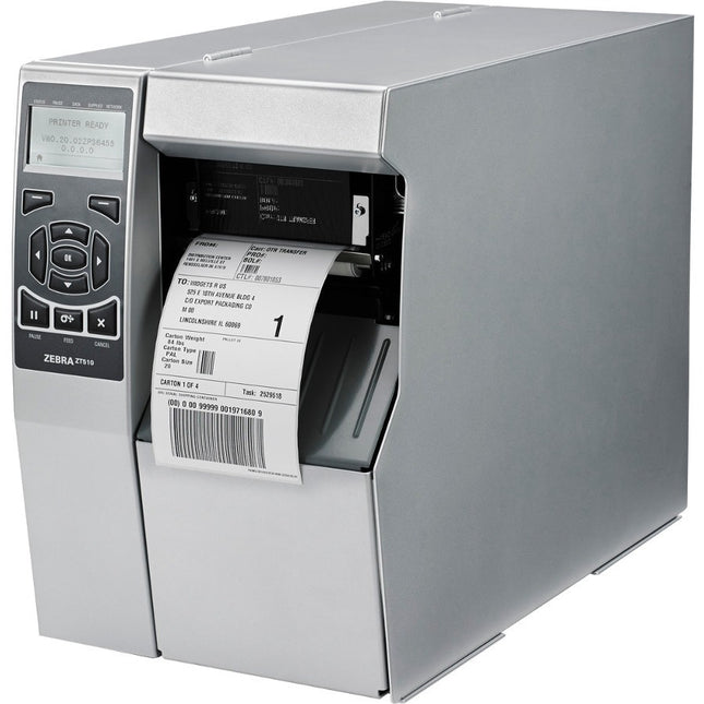 Zebra ZT510 Industrial Direct Thermal/Thermal Transfer Printer - Monochrome - Label Print - Ethernet - USB - Serial - Bluetooth - Near Field Communication (NFC) - TAA Compliant