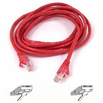 6FT CAT5E RED CROSSOVER CABLE