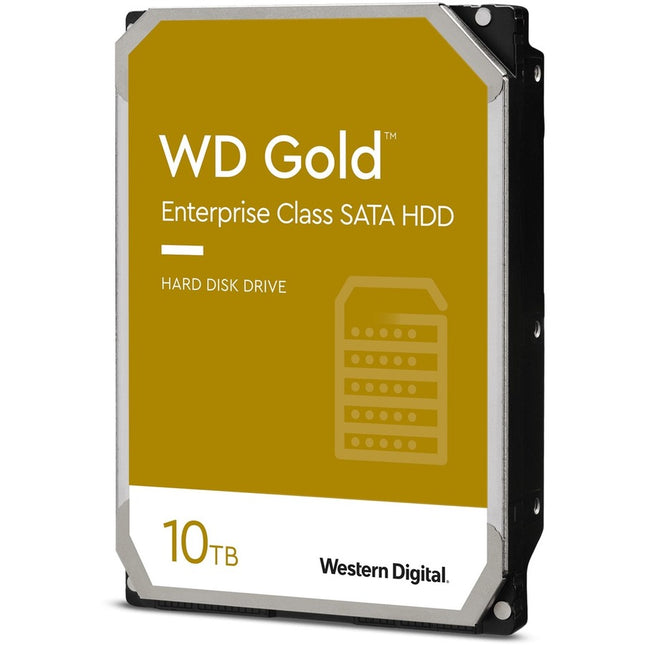 Western Digital Gold WD102KRYZ 10 TB Hard Drive - 3.5\" Internal - SATA (SATA/600) - Server, Storage System Device Supported - 7200rpm - 5 Year Warranty