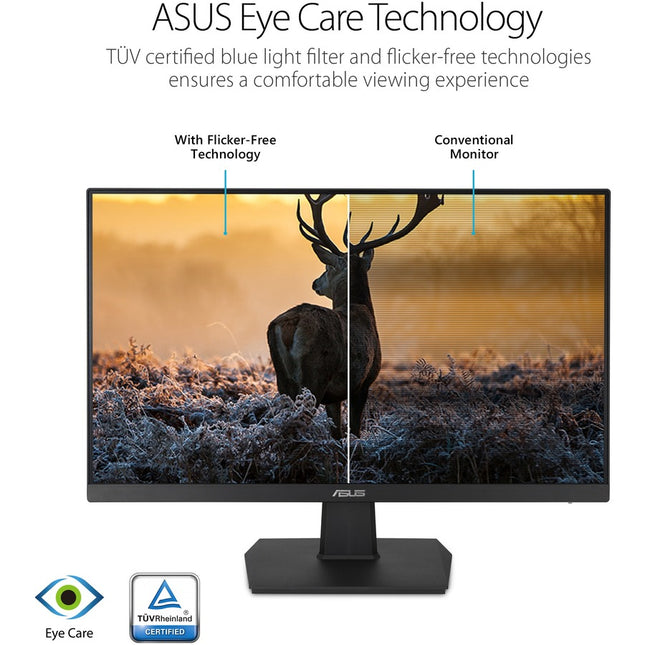 Asus VA27EHE 27\" Class Full HD Gaming LCD Monitor - 16:9 - Black - 27\" Viewable - In-plane Switching (IPS) Technology - WLED Backlight - 1920 x 1080 - 16.7 Million Colors - Adaptive Sync - 250 Nit Maximum - 5 ms GTG - 75 Hz Refresh Rate - HDMI - VGA