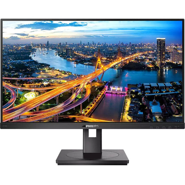 Philips 243B1 24\" Class Full HD LCD Monitor - 16:9 - Textured Black