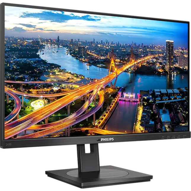 Philips 243B1 24\" Class Full HD LCD Monitor - 16:9 - Textured Black