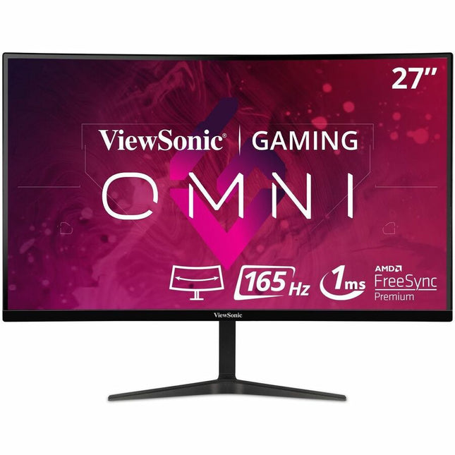 ViewSonic OMNI VX2718-2KPC-MHD 27 Inch Curved 1440p 1ms 165Hz Gaming Monitor with FreeSync Premium, Eye Care, HDMI and Display Port