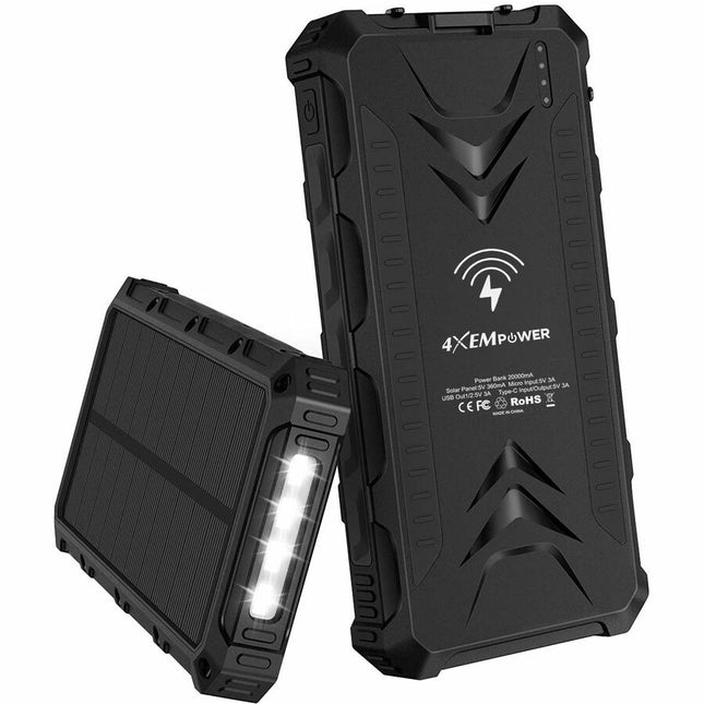 20000MAH SOLAR CHARGER BLACK