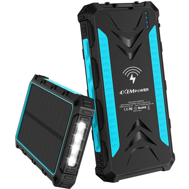 20000MAH SOLAR CHARGER BLUE