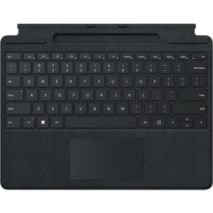 Microsoft Surface Pro Signature Keyboard - Black - Docking Connectivity - English - QWERTY Layout - Tablet - TouchPad - Mechanical Keyswitch - Black