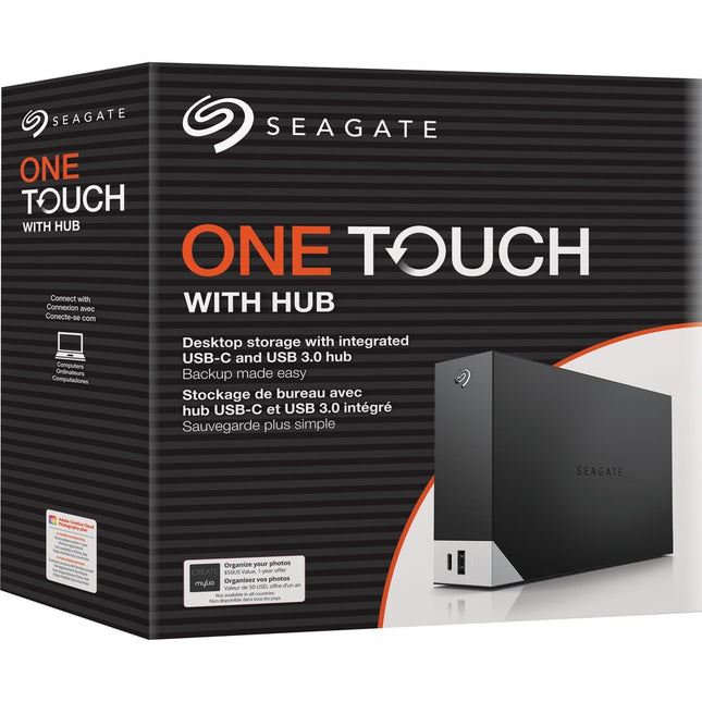 Seagate One Touch STLC14000400 14 TB Hard Drive - 3.5" inch External - SATA (SATA/600) - Black