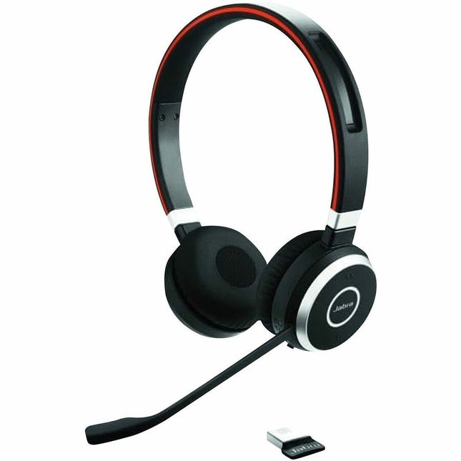 Jabra Evolve 65 Headset Stereo - USB Type A - Wireless - Bluetooth - 98.4 ft - Over-the-head - Binaural - Ear-cup - Noise Cancelling Microphone - Noise Canceling - Black