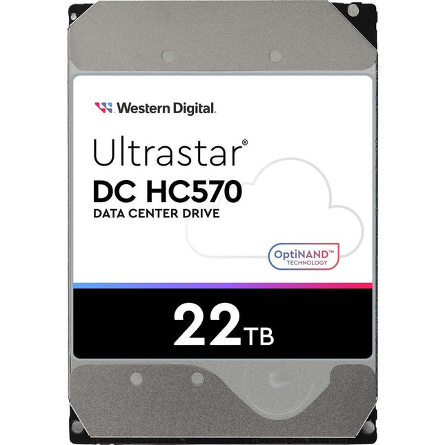 WD Ultrastar DC HC570 WUH722222AL5201 22 TB Hard Drive - 3.5\" Internal - SAS (12Gb/s SAS) - Conventional Magnetic Recording (CMR) Method