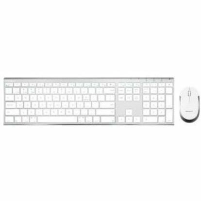 Macally Premium Bluetooth Keyboard and Mouse for Mac - Multi Device - Rechargeable Mac Wireless Keyboard and Mouse Combo (110 Keys) - Slim Bluetooth K