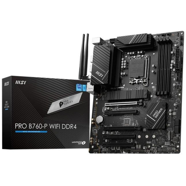 MSI Pro B760-P WIFI DDR4 Gaming Desktop Motherboard - Intel B760 Chipset - Socket LGA-1700 - ATX