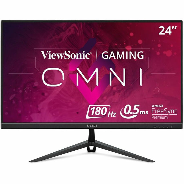 ViewSonic OMNI VX2428 24 Inch Gaming Monitor 180hz 0.5ms 1080p IPS with FreeSync Premium, Frameless, HDMI, and DisplayPort