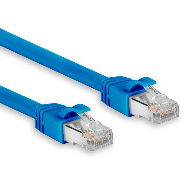 6IN CAT6A CABLE - SNAGLESS-BLUE