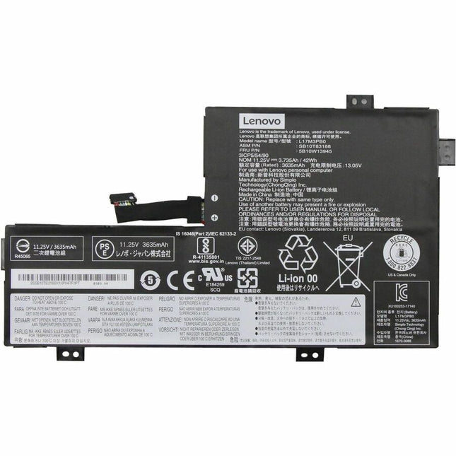 Lenovo-IMSourcing L17M3PB0 Battery - For Chromebook - Battery Rechargeable - Proprietary Battery Size - 42 Wh - 11.25 V DC