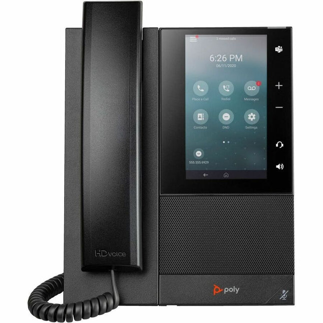 Poly CCX 500 IP Phone - Corded - Corded/Cordless - Bluetooth - Black