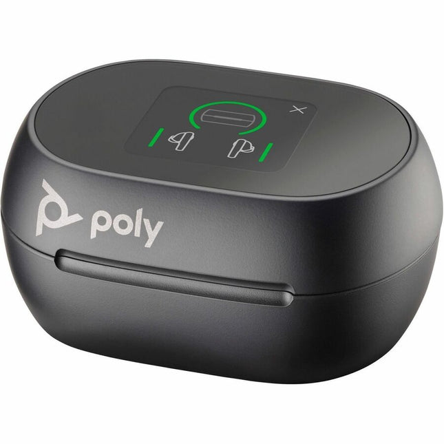 Poly Voyager Free 60+ UC Earset - Siri, Google Assistant - Stereo - True Wireless - Bluetooth - 98.4 ft - 20 Hz - 20 kHz - Earbud - Binaural - In-ear - Carbon Black