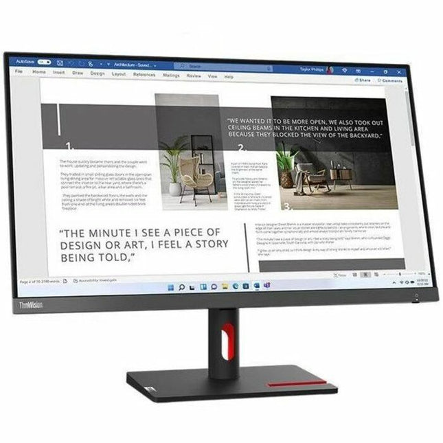 Lenovo ThinkVision S27i-30 27\" Class Full HD LED Monitor - 16:9 - Storm Gray - 27\" Viewable - In-plane Switching (IPS) Technology - WLED Backlight - 1920 x 1080 - 16.7 Million Colors - 300 Nit - 4 ms - 100 Hz Refresh Rate - HDMI - VGA