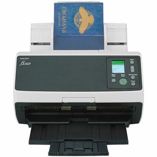 Ricoh fi-8170 ADF/Manual Feed Scanner - 600 dpi Optical - TAA Compliant - 24-bit Color - 8-bit Grayscale - 70 ppm (Mono) - 70 ppm (Color) - Duplex Scanning - USB