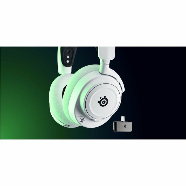 SteelSeries Arctis Nova 7X Gaming Headset - Stereo - Mini-phone (3.5mm) - Wired/Wireless - Bluetooth - 36 Ohm - 20 Hz - 20 kHz - On-ear, Over-the-head - Binaural - Ear-cup - Bi-directional, Noise Cancelling Microphone - Noise Canceling - White, Black