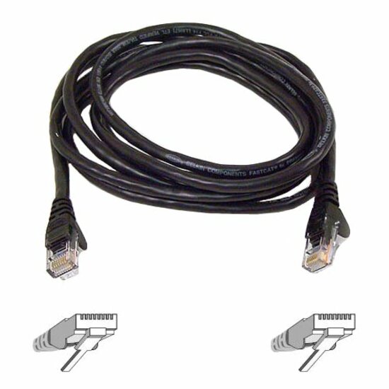 7FT CAT6 BLACK SNAGLESS PATCH