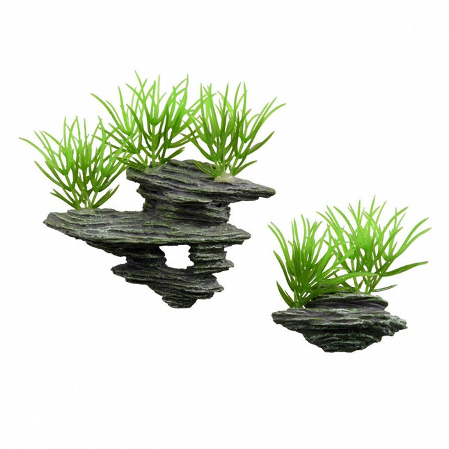 Zoo Med Betta Bling Tiered Rocks Green; Grey