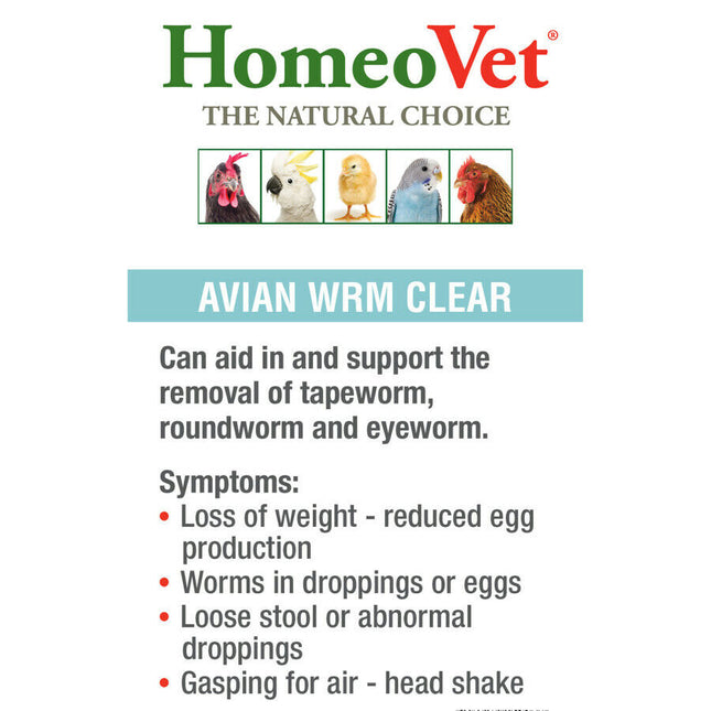 HomeoPet Avian WRM Clear Dewormer 0.5 fl. oz