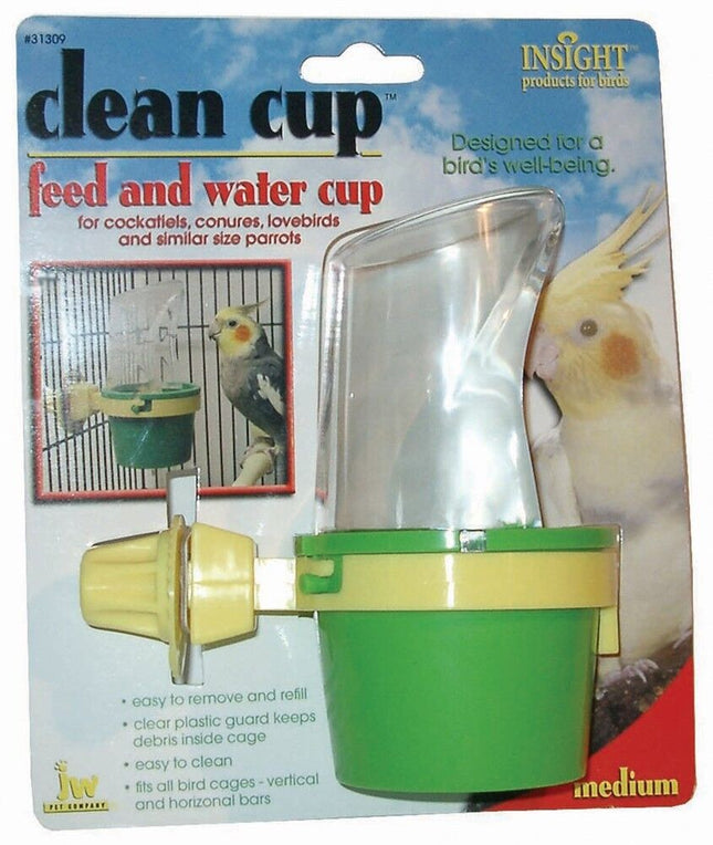JW Pet Clean Cup Bird Feed and Water Cup Assorted Medium 5 oz