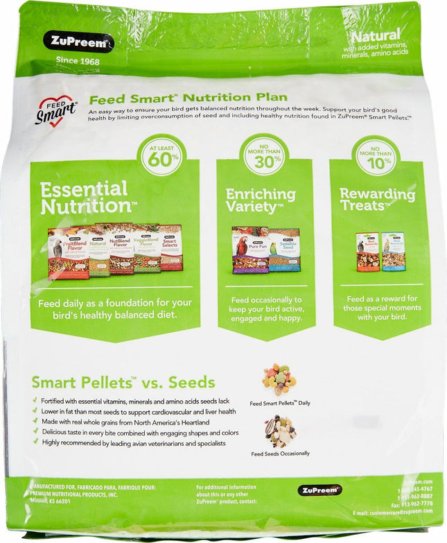 ZuPreem Natural Pelleted Bird Food for Cockatiels 2.5 lb