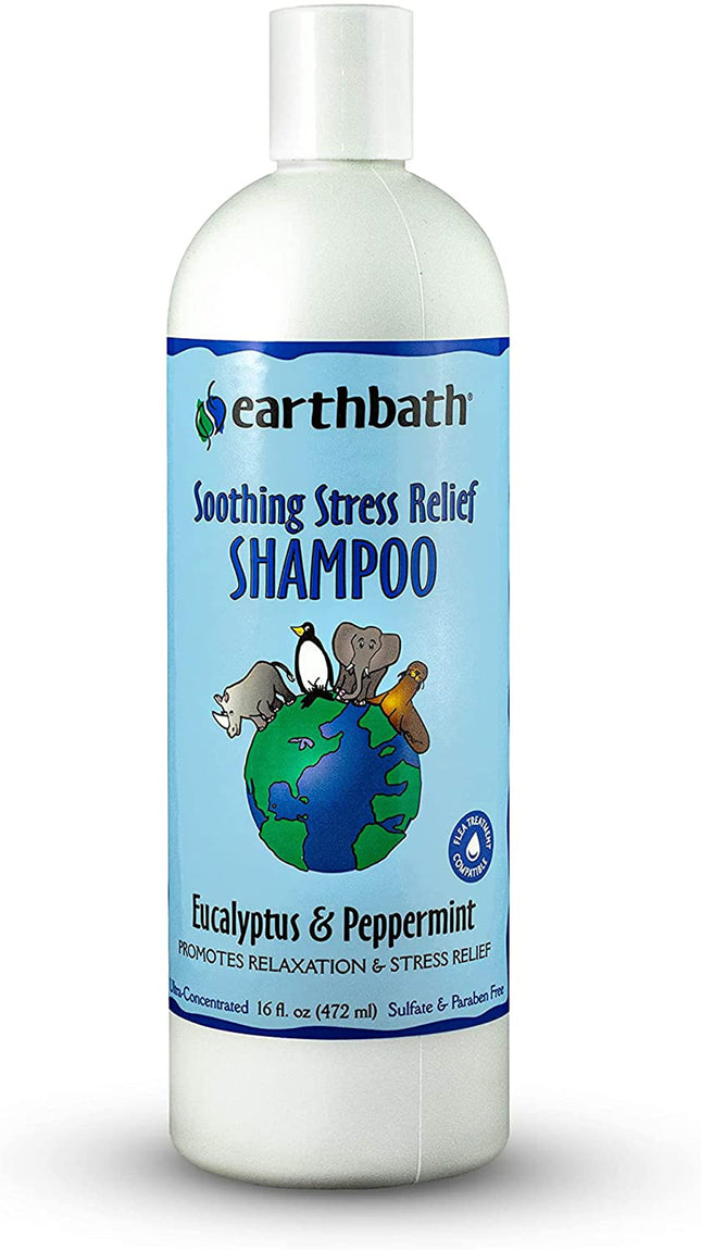 Earthbath Soothing Stress Relief Shampoo; Eucalyptus and Peppermint 16oz