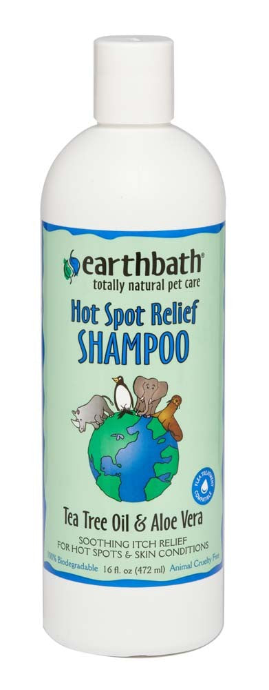 Earthbath Hot Spot Relief Shampoo; Tea Tree and Aloe Vera 16oz