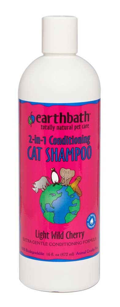 Earthbath 2-in-1 Conditioning Shampoo for Cats; Light Wild Cherry 16oz