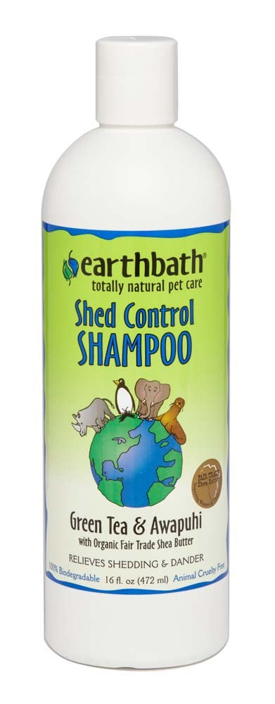 Earthbath Shed Control Shampoo; Green Tea and Awapuhi 16oz