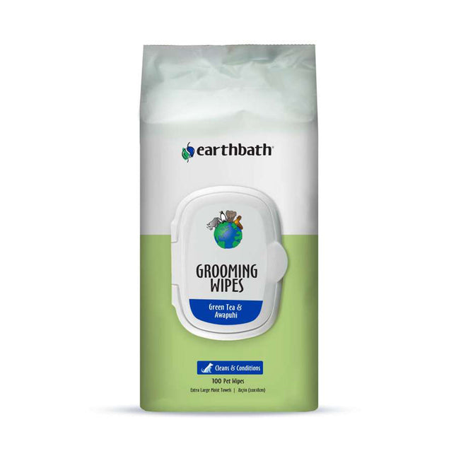 Earthbath Grooming Wipes; Green Tea Awapuhi 1ea-100 ct