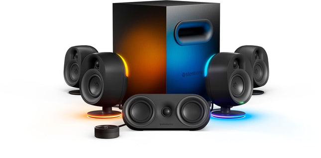 Steelseries Arena 9 5.1 Bluetooth Gaming Speaker System with RGB Lighting - Black